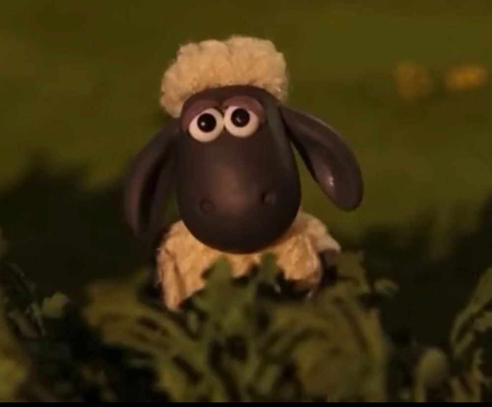 ovelha muito triste espiando escondida na grama