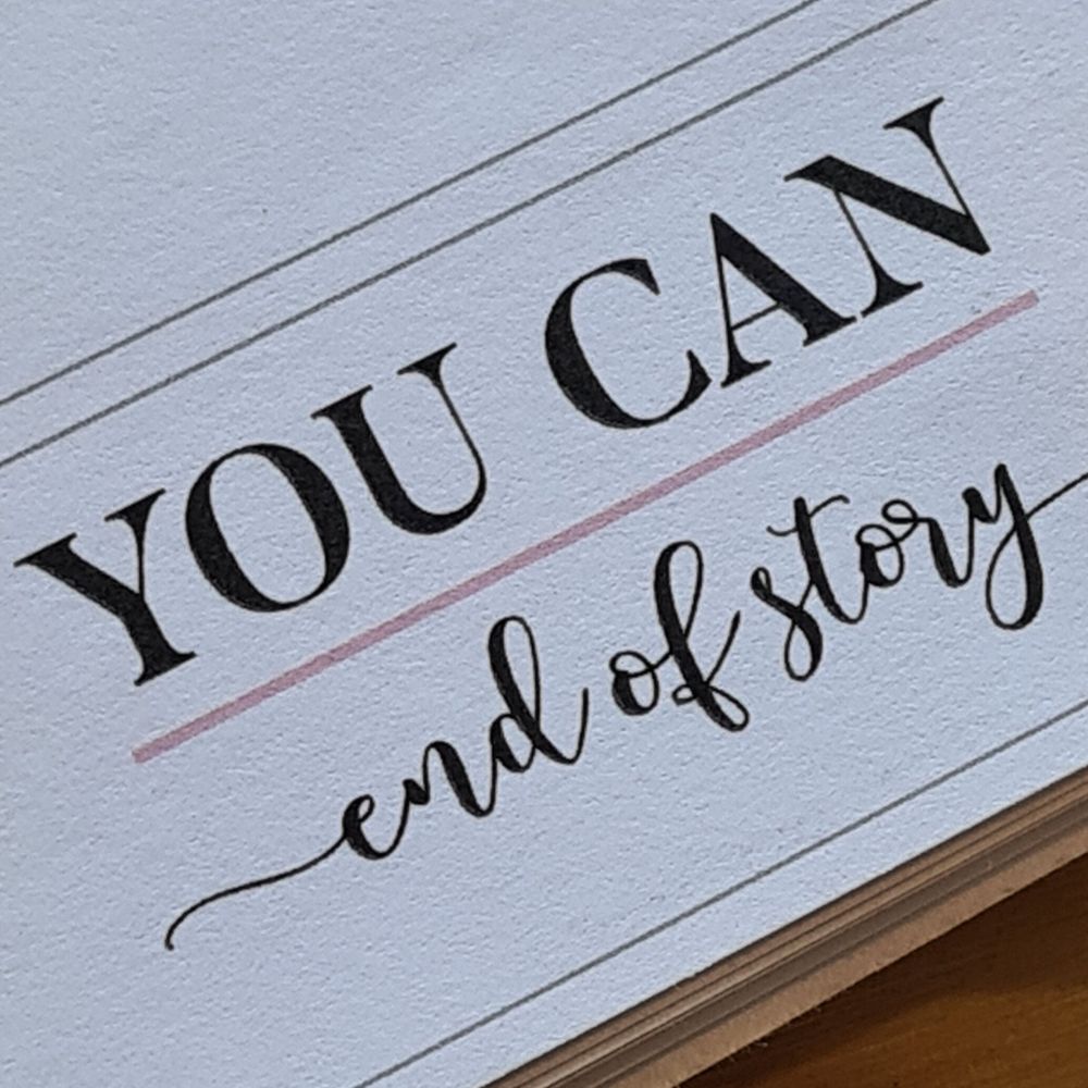 Black text on a white background:

You can – end of story