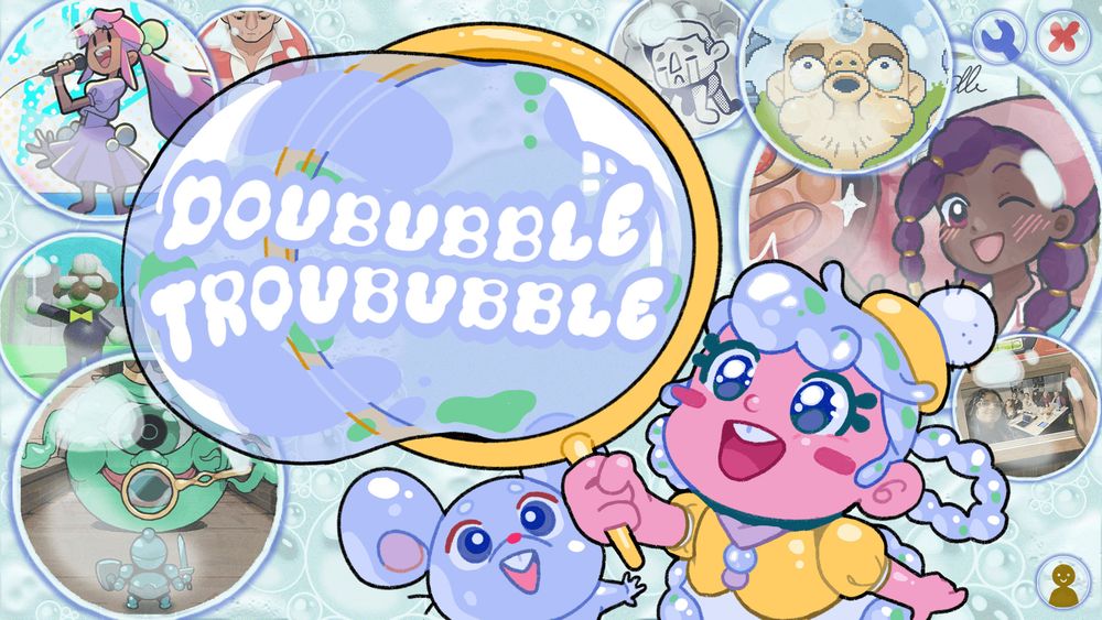Title screen for the mini-game Doububble Troububble.