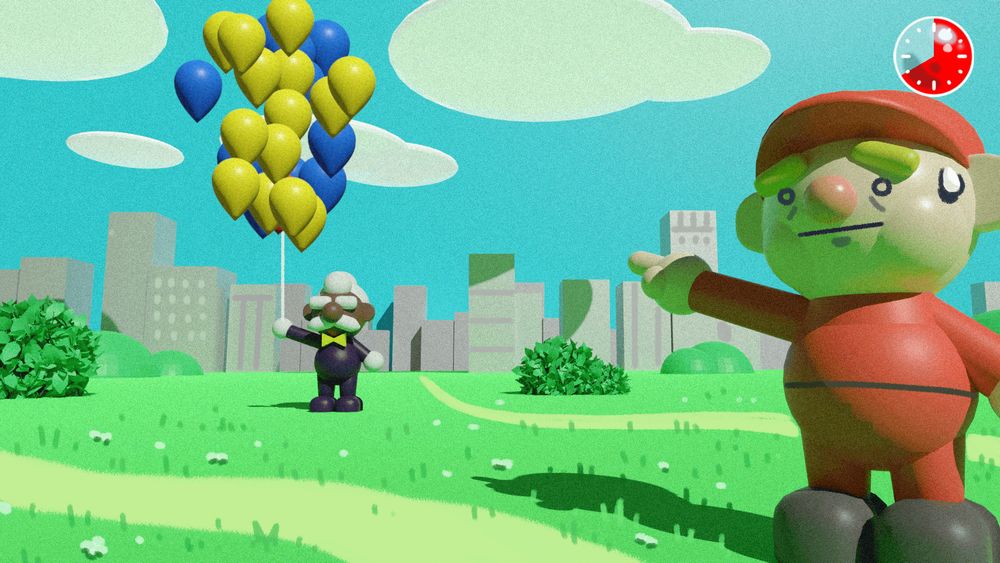 A preview of one of the mini-games available in Doububble Troububble.