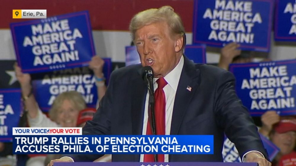 Trump accuses Philadelphia of election cheating during Pennsylvania rally