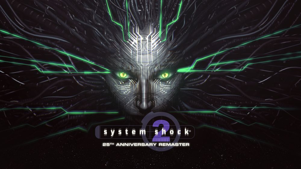 System Shock 2: 25th Anniversary Remaster key art featuring SHODAN