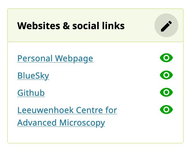 ORCiD profile screenshot
