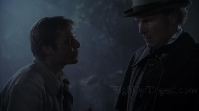 Alec Newman as Victor Frankenstein and William Hurt as Professor Walden in Hallmark's Frankenstein 2004