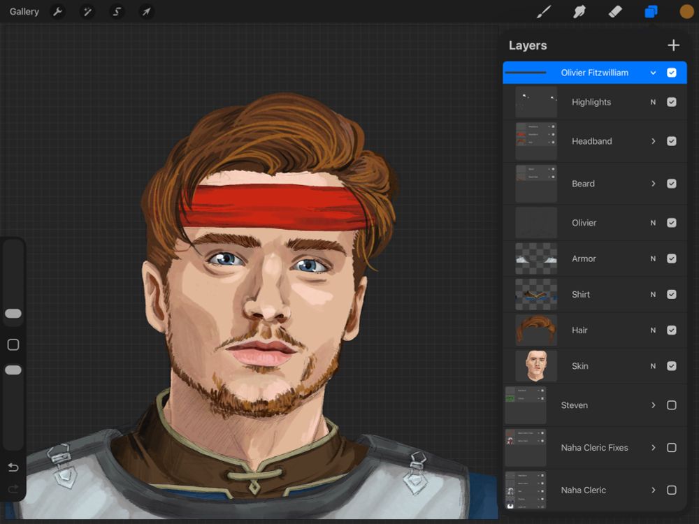 The same generic white man, but with a bit of a beard and mustache and a red headband.