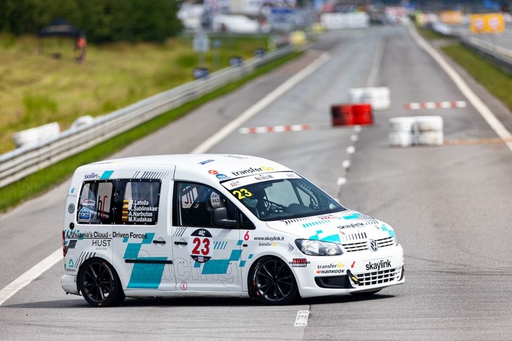 A Volkswagen Caddy modified to race at the Aurum 1006 km endurance race 