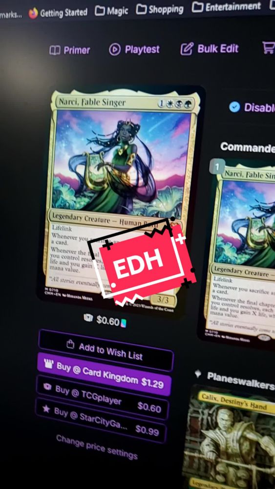 narci is real cool but i was not gonna be buying the precon for what they were selling it for lmao #mtgtok #mtgfam #mtgedh #edh #mtgtiktok #magicthegathering #magic #mtg 