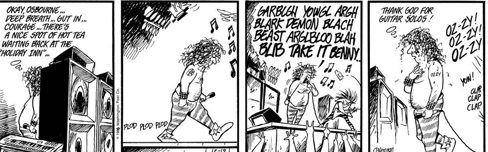 An installment of the comic strip Bloom County in which Ozzy Osbourne appears