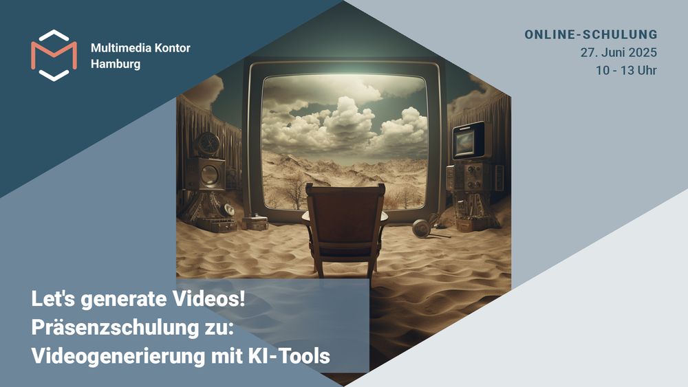 Surrealistischer Monitor und Stuhl