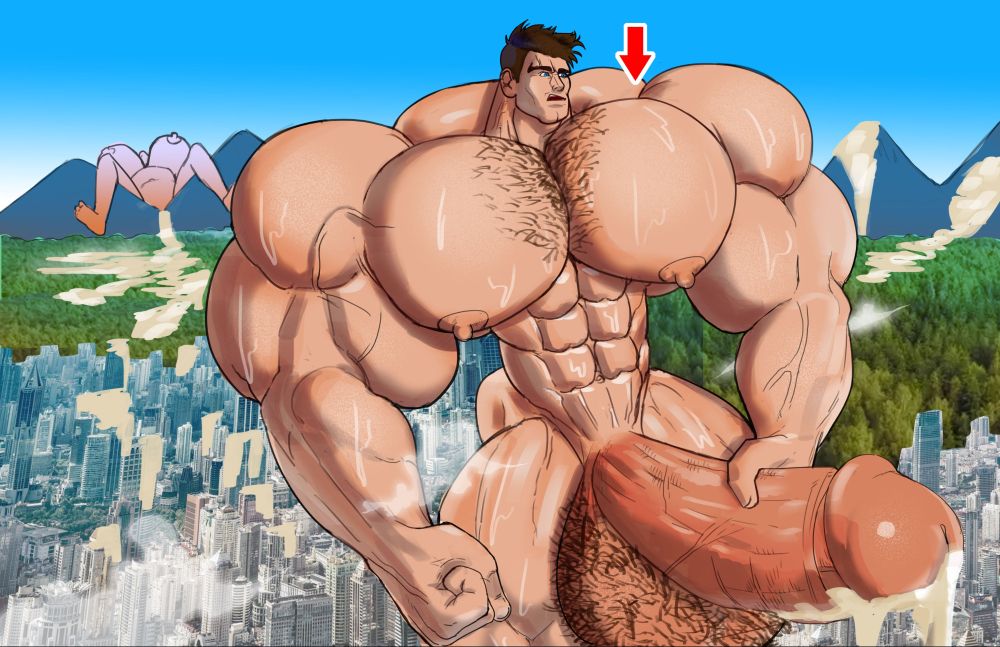 "They're concerned about destruction of public property now?! If they want less of a mess, they need to put funding into making women as big or bigger than Stacy NOW. She can't even survive 15 orgasms from me anymore! (Arrow pointing to little Trevor on Seth's shoulder)