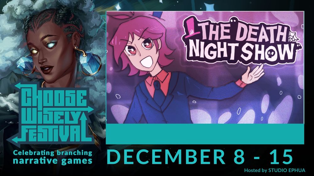 The Death Night Show promotional image for its participation in the Choose Wisely Festival (december 8-15)