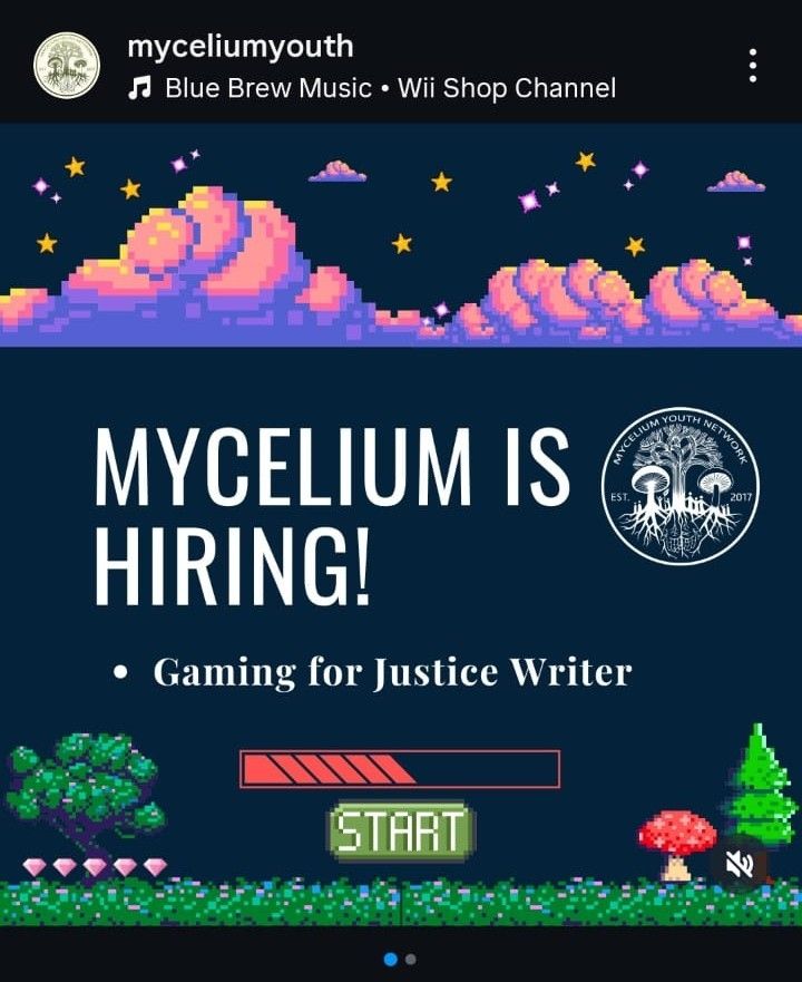myceliumyouth on Instagram hiring someone who knows D&D to write some climate justice related adventures