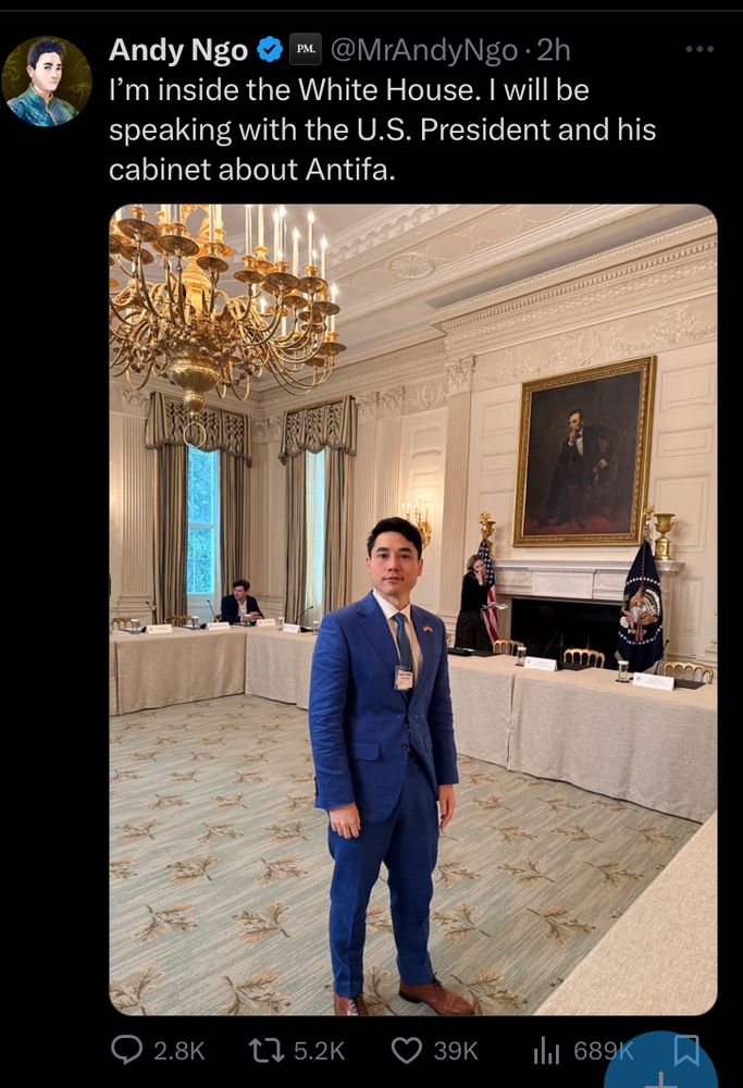 and ngo posting on x that he's about to testify regarding antifa.
i personally love that these guys are publicly naming themselves so widely.