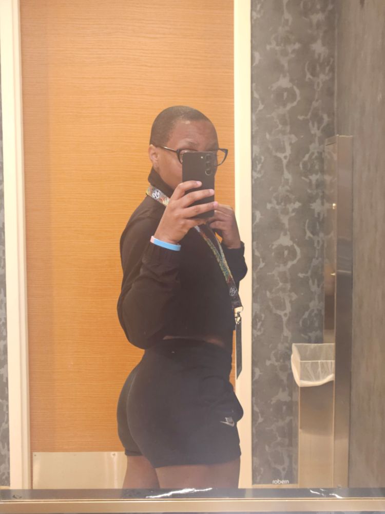 Me, taking another mirror picture in a different hotel bathroom lol