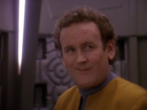 A smiling Chief Miles O’Brien (Colm Meaney) from “Star Trek: Deep Space Nine” 