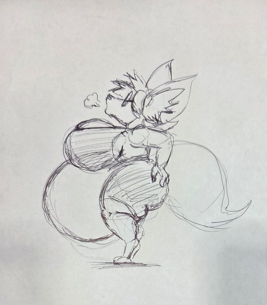 More Sassafras work doodles, before and after being milfed