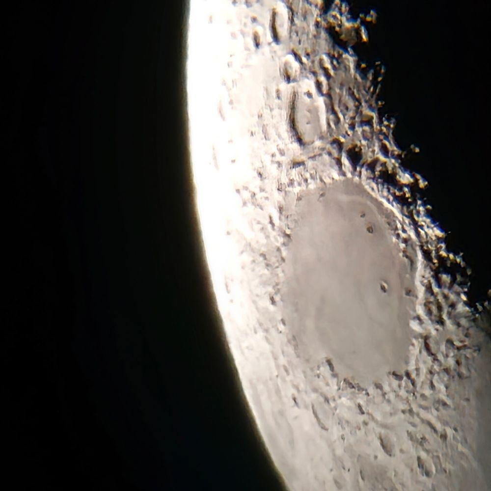 Big basin on the crescent moon zoomed in