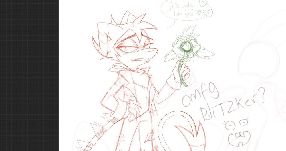 Striker holding a hell plant saying it’s ugly like (not seen on image) Blitz.