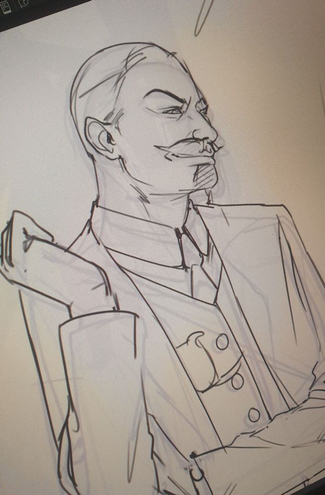 Baron Donovan sketch on my tablet screen