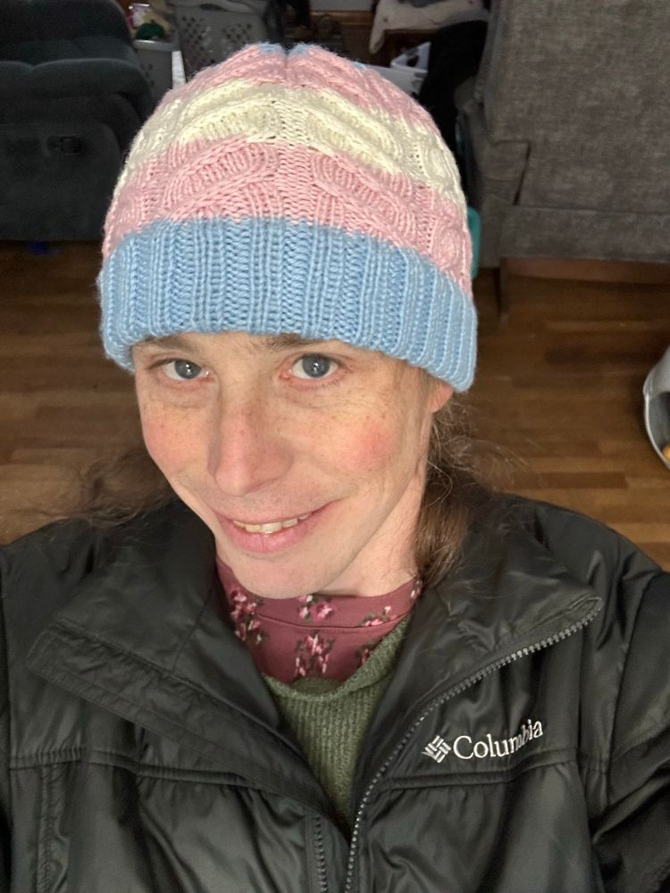 Allison in her trans beanie!
