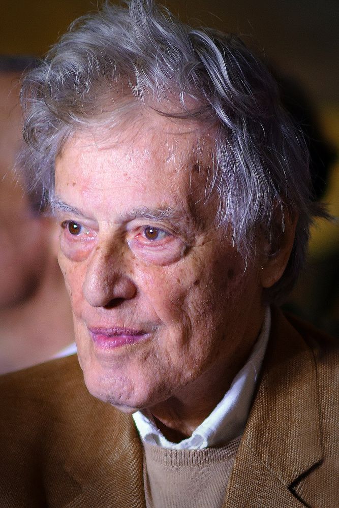 Sir Tom Stoppard at the opening night of 'Leopoldstadt' on Broadway. Image by Philip Romano via Wikimedia Commons.