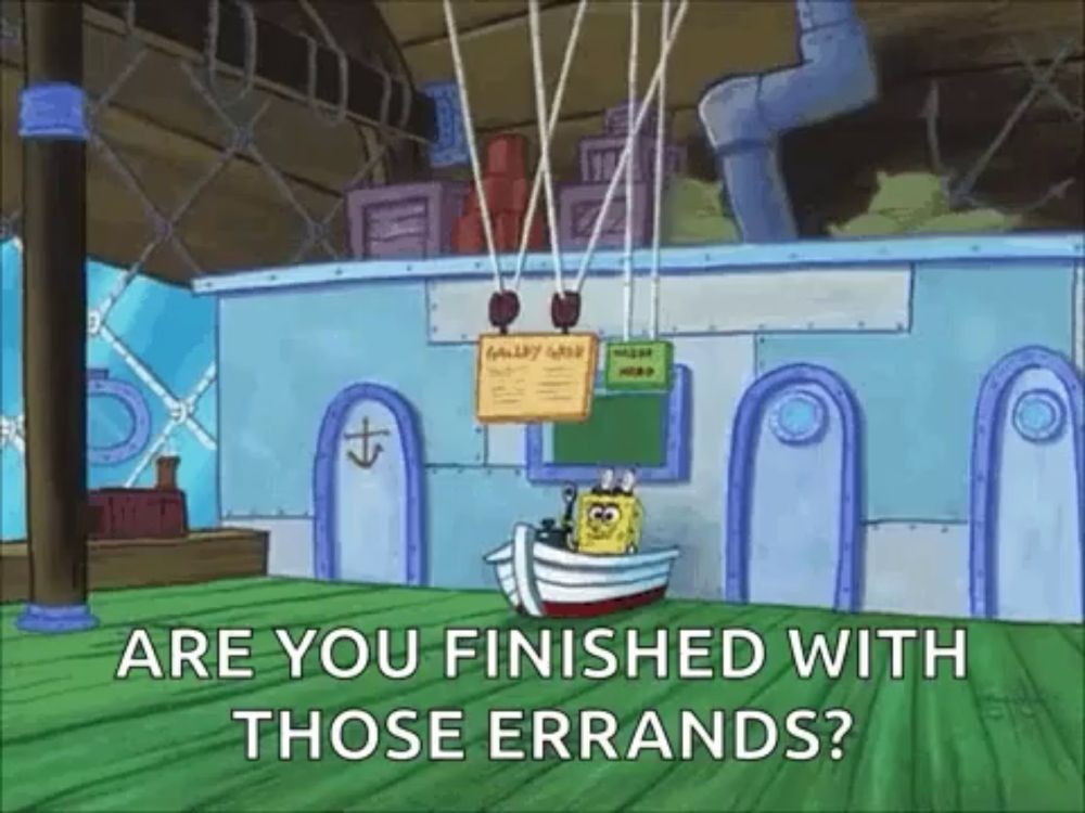 Spongebob Errands GIF