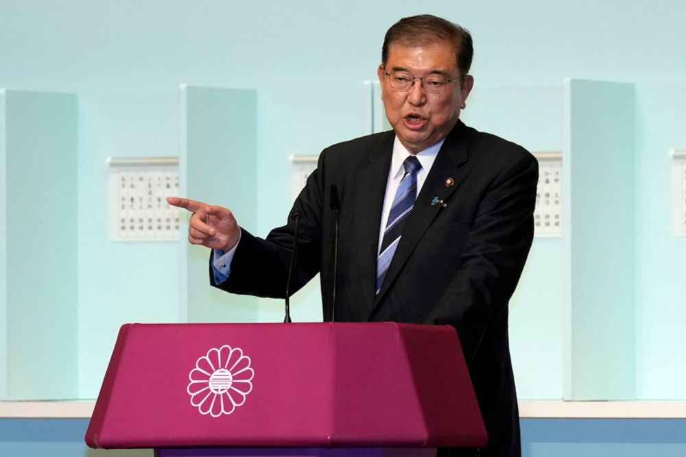 Japan’s ruling party elects Shigeru Ishiba as new prime minister