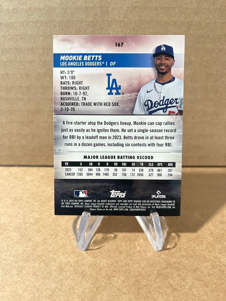 All About That Base 180: 2024 Topps Stadium Club

Add this to the lost of phenomenal 2024 Stadium Club photos from Fenway Park. 

The fact they caught Betts with that pose, and from that angle, right in front of the Green Monster is epic. 
#cardsky #RedSox