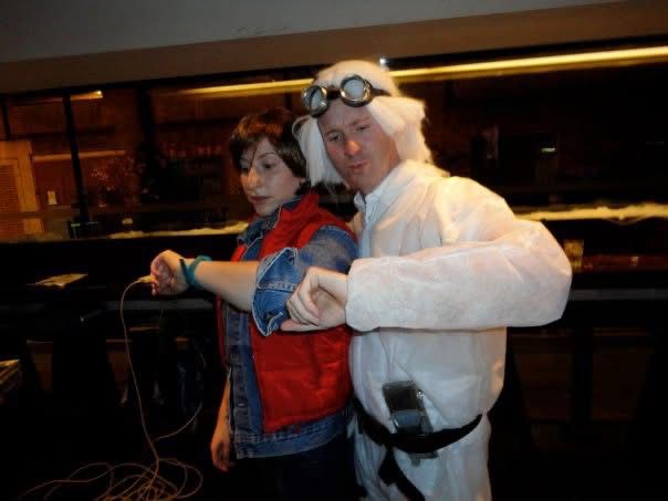 JO as Marty McFly and JB as Doc for Halloween.