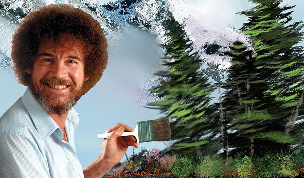 ein foto von bob ross