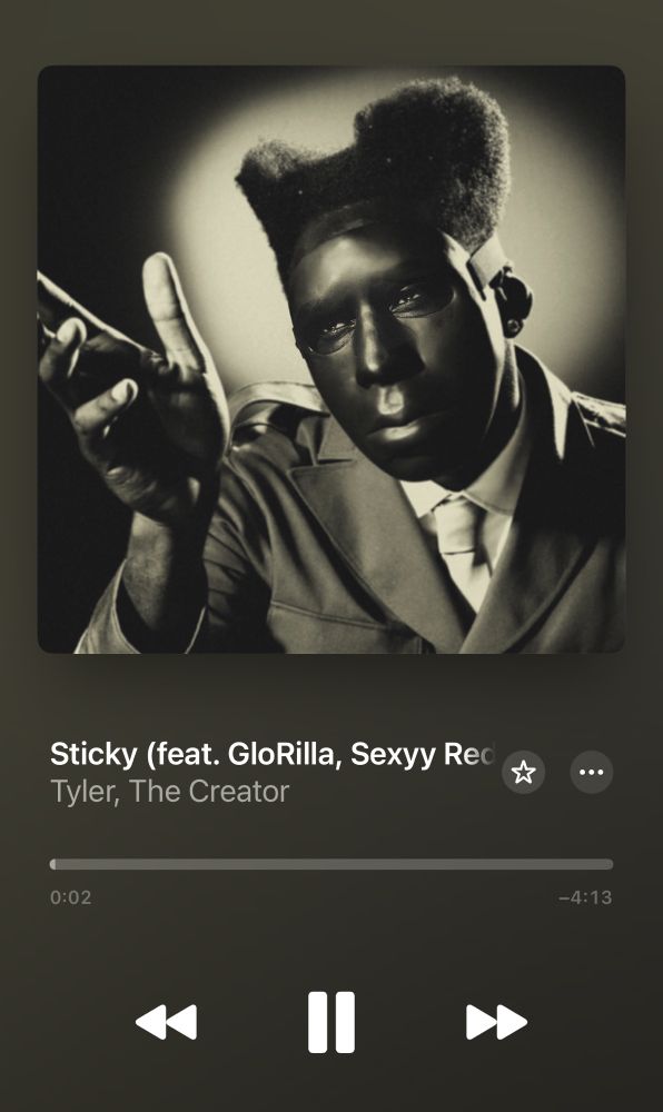 Apple Music Song: Sticky by Tyler, The Creator featuring GloRilla, Sexyy Red & Lil Wayne