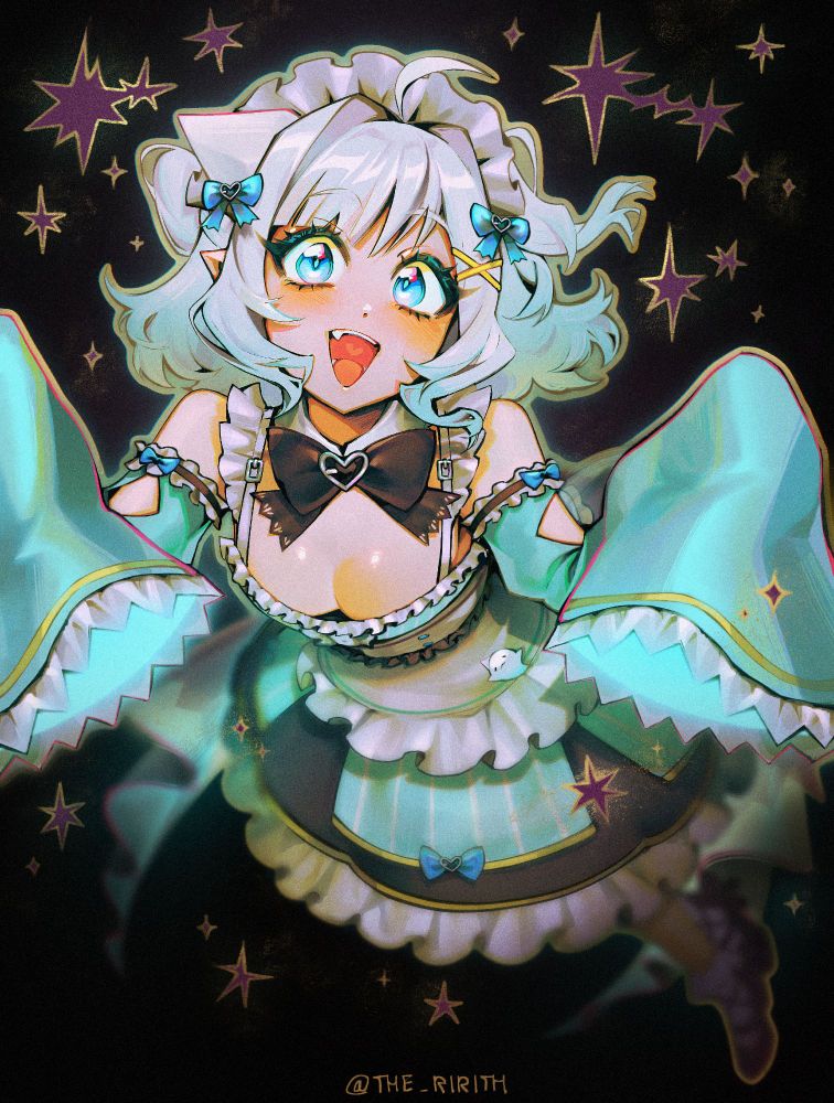 Mint Fantome, ghost girl VTuber fanart
