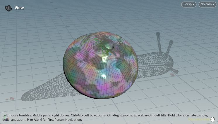Geometry of the snail model - clean and colorful