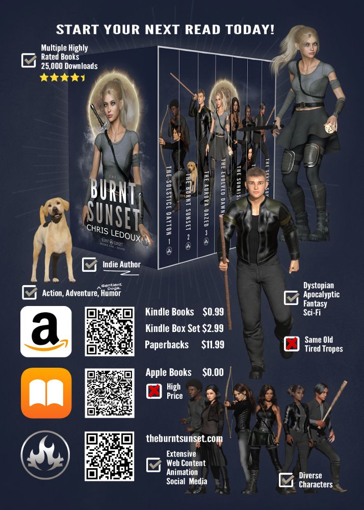 The Burnt Sunset Series: a dystopian apocalyptic fantasy science fiction saga