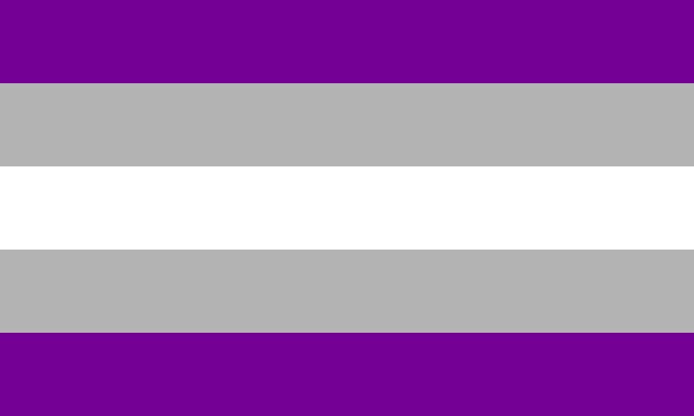 grey asexual flag