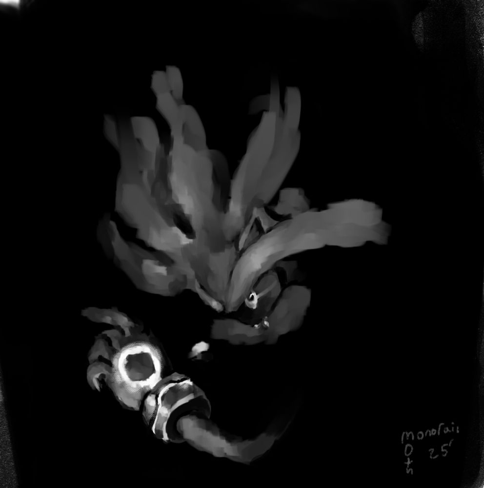 A dramatic grayscale painting of silver the hedgehog, furious, with a single tear going down his cheek 