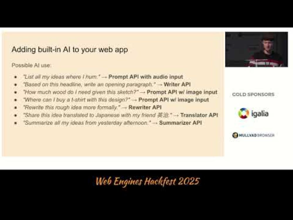Thomas Steiner - Built-in AI APIs for the Web