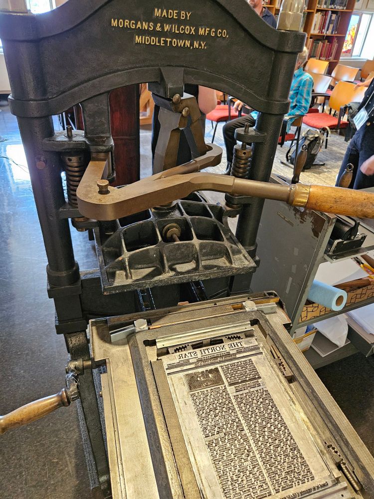 Type on a Washington Press