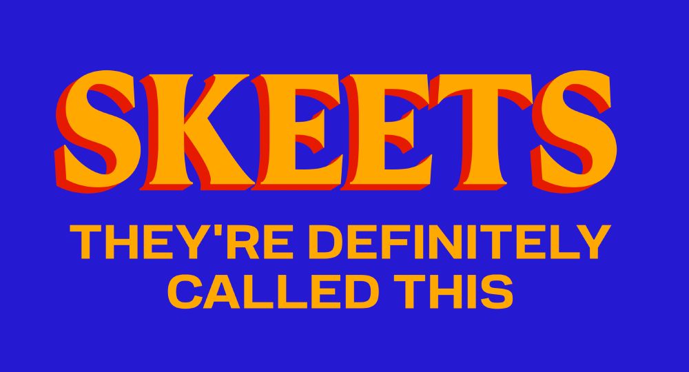 "SKEETS: THEY'RE DEFINITELY CALLED THIS" in the style of Zohran Mamdani's campaign logo