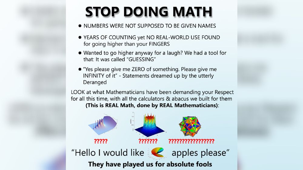 Stop Doing Math