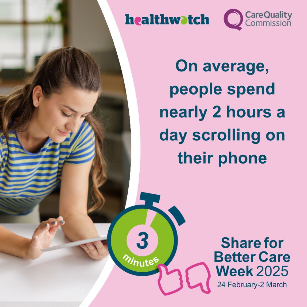 On average people spend nearly 2 hours a day scrolling on their phone. Photo of a woman scrolling on a digital screen. 