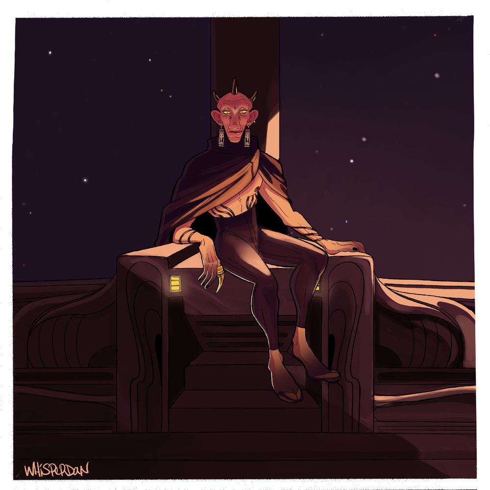 Krok the Propigator sitting on his throne. 