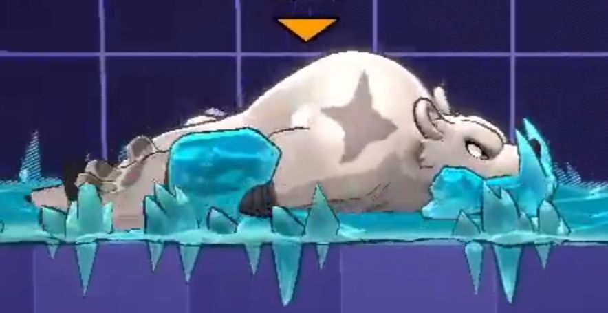 Etalus rivals 2 sliding across the ice on his belly