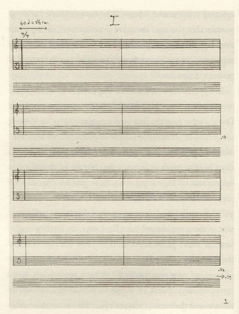 A blank piece of sheet music, from inside the document