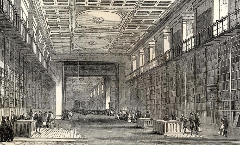 The King's Library in the British Museum, now the Enlightenment Gallery.