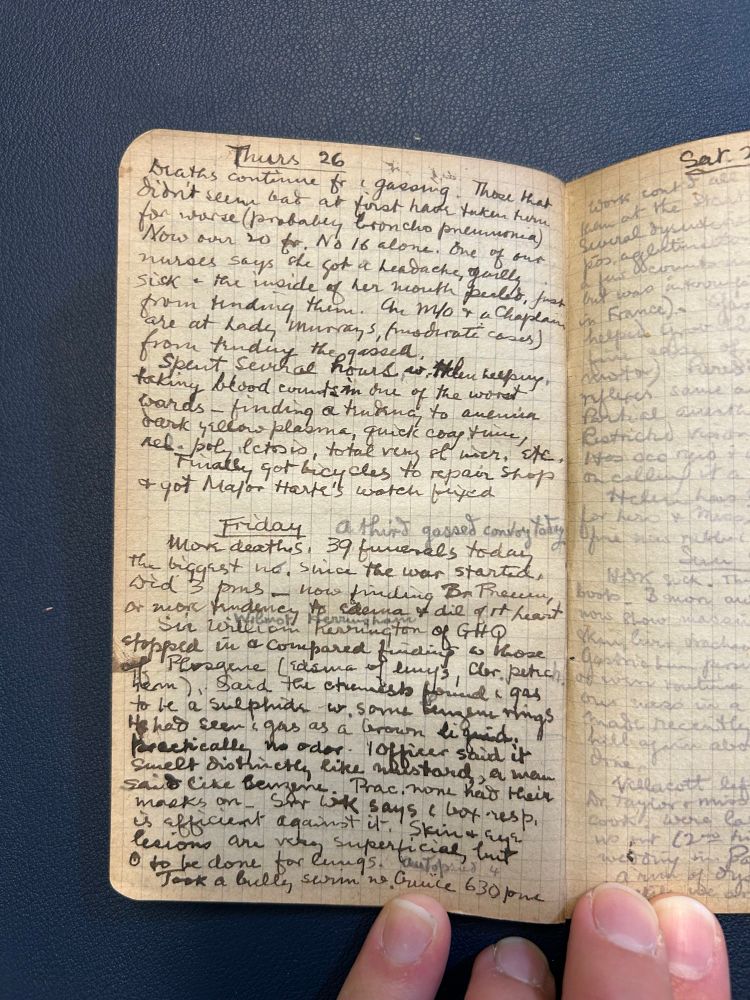 A page from a surgeon’s journal.