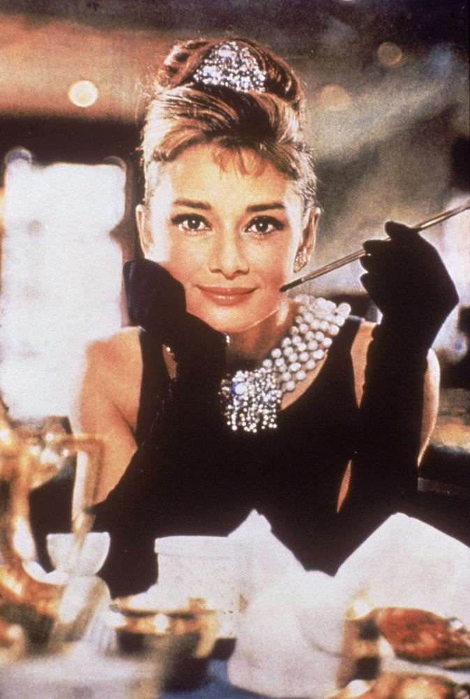 Breakfast at Tiffany's poster showing Audrey Hepburn smoking 