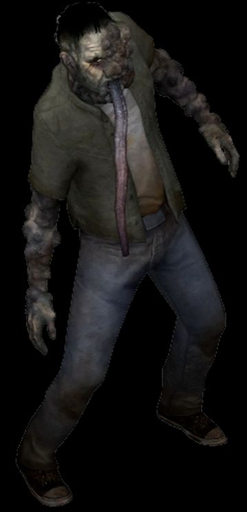 A picture of the Smoker zombie from the videogame Left 4 Dead 2
