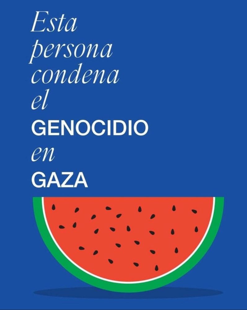 Esta persona condena el genocidio en Gaza