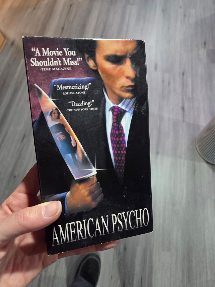 A VHS copy of the movie American Psycho.